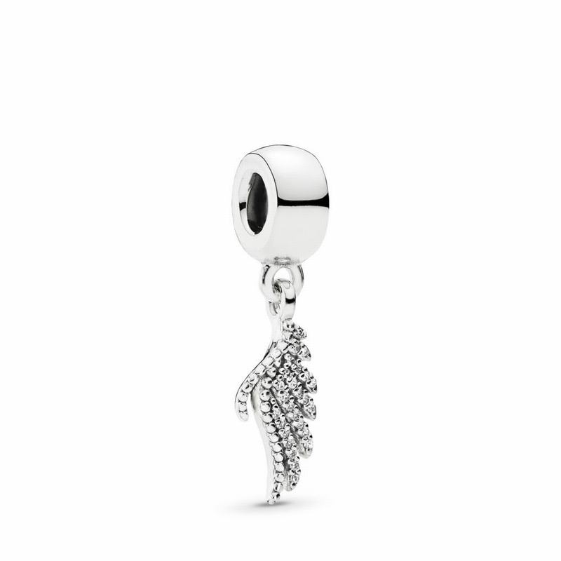 Pandora Australia Majestic Feather Dangle Charm - Sterling Silver | KBLQCJ064